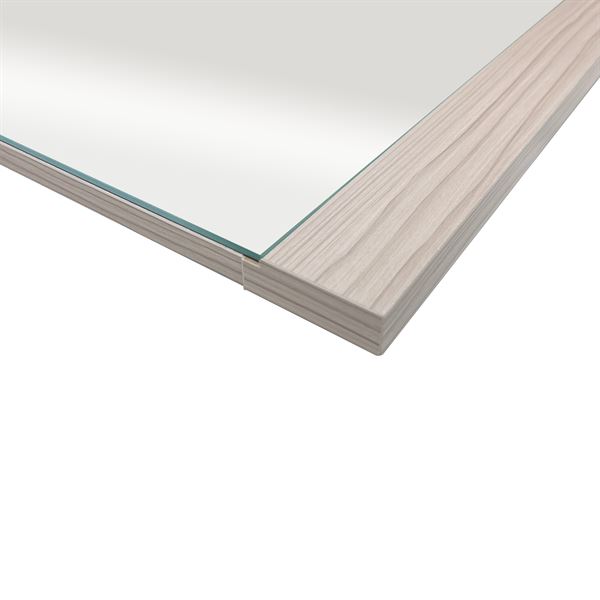 23.6-Inch Rectangular Framed Frame Mirror In Light Gray EP Finish