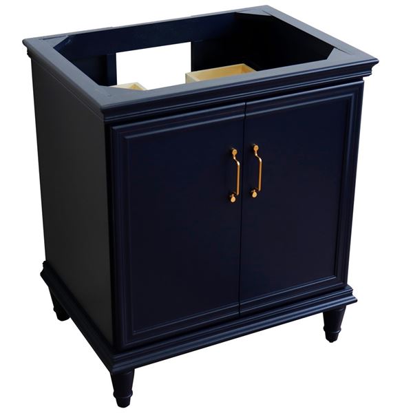 30" Single vanity in Blue finish- cabinet only