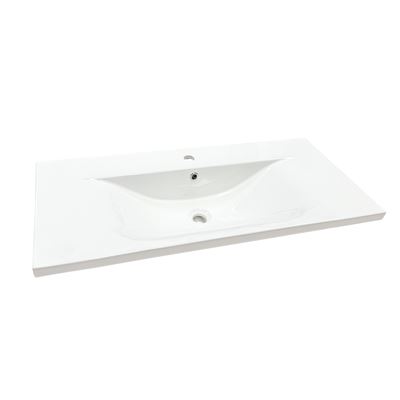 40" EdgeFlow Single Ceramic Sink Top with Single Faucet Hole
