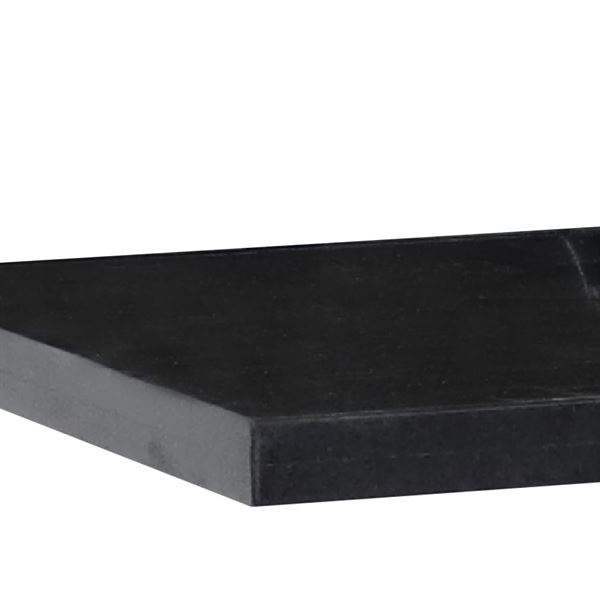 25" Black galaxy granite top with oval sink