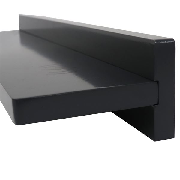 24" Dark Gray Wireless Charging Shelf and Frameless Mirror Set