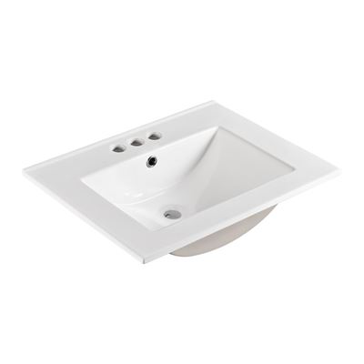 24 in. Single sink Ceramic top