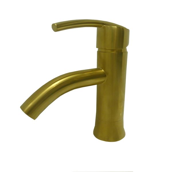 DISCONTINUED : Refina Single Handle Bathroom Vanity Faucet with Overflow in Gold