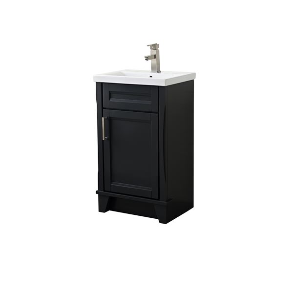 20 in. Single Sink Vanity in Dark Gray Finish with White Ceramic Sink Top
