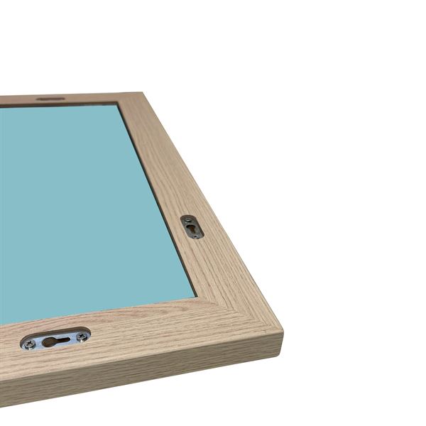 24 in. Rectangle Framed Mirror in Neutral Finish