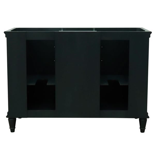 48 in. Double  Vanity in Dark Gray- Cabinet Only- Black Handles