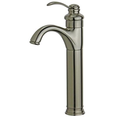 DISCONTINUED : Madrid Single Hole Single Handle Bathroom Faucet without Overflow in Brushed Nickel