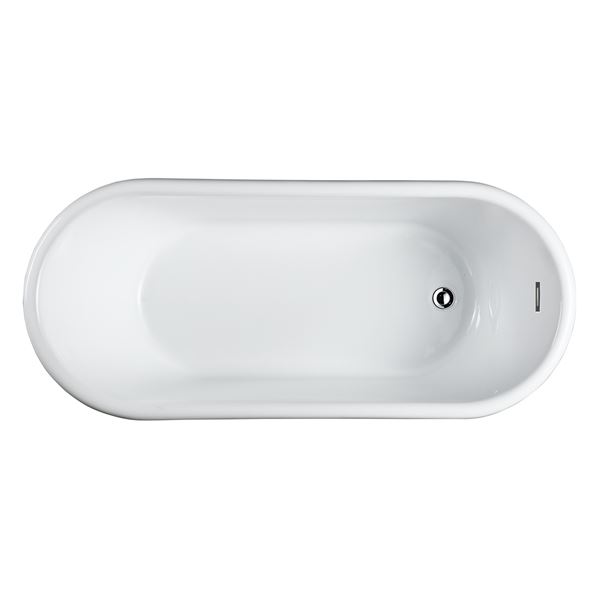 Padua 63 in. Freestanding Bathtub in Glossy White