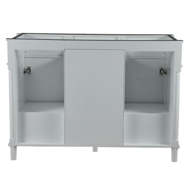 Napa 48" DOUBLE VANITY IN WHITE WITH WHITE CARRRA MARBLE TOP