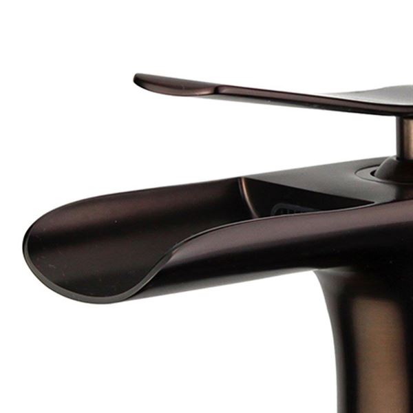 DISCONTINUED : Logrono Single Handle Bathroom Vanity Faucet in Oil Rubbed Bronze with Overflow