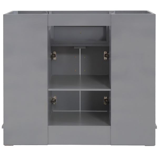 39 in Single Sink Vanity Light Gray Finish in Gray Concrete Top