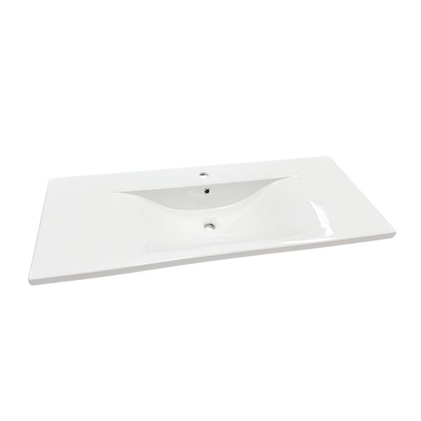 48″ EdgeFlow Single Ceramic Sink Top with Single Faucet Hole
