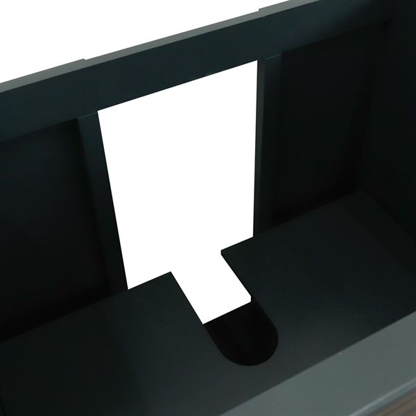 60 in. Single Vanity in Dark Gray Finish- Cabinet Only- Black Handles