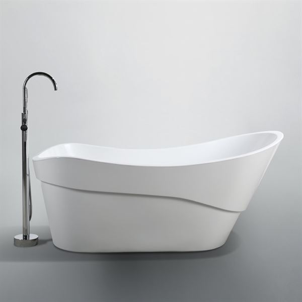 Bari 67 in. Freestanding Bathtub in Glossy White