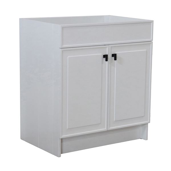 30 in. Single Sink Foldable Vanity Cabinet, White Finish 