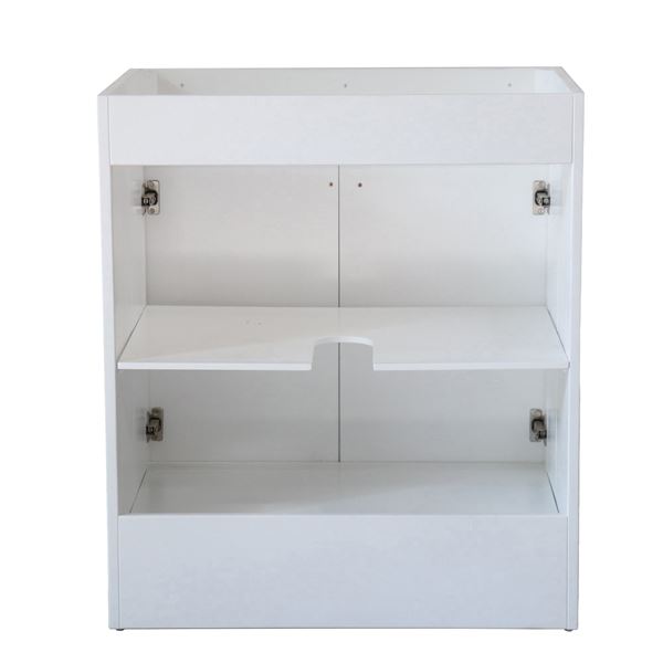 30 in. Single Sink Foldable Vanity Cabinet, White Finish 