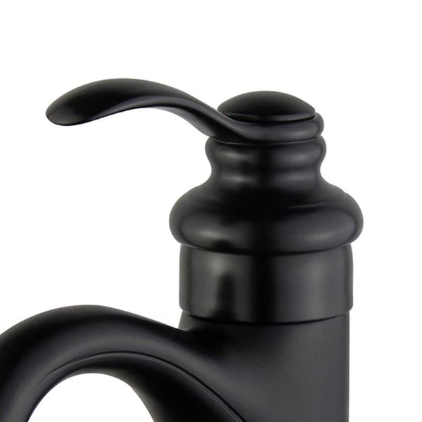 DISCONTINUED : Barcelona Single Hole Single Handle Faucet in Matte Black with Overflow Drain