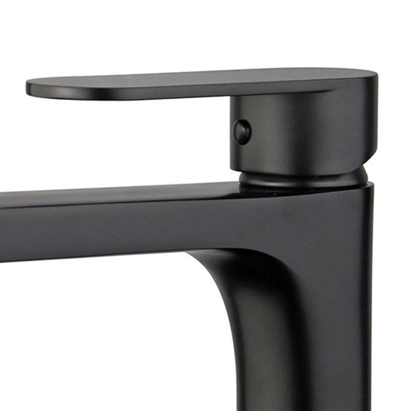 DISCONTINUED : Donostia Single Handle Bathroom Vanity Faucet without Overflow in New Black