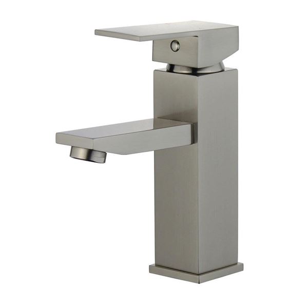 DISCONTINUED : Granada Single Handle Bathroom Vanity Faucet without Overflow in Brushed Nickel