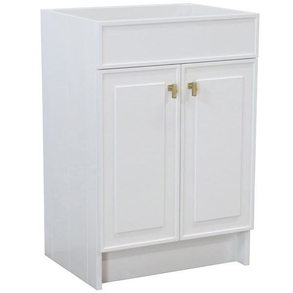 23 in. Single Sink Foldable Vanity Cabinet, White Finish 
