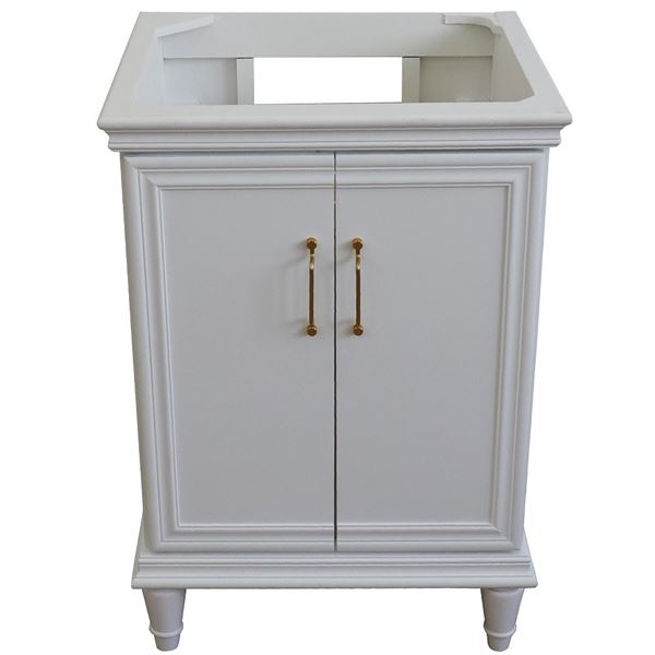 24" Single vanity in White finish- cabinet only