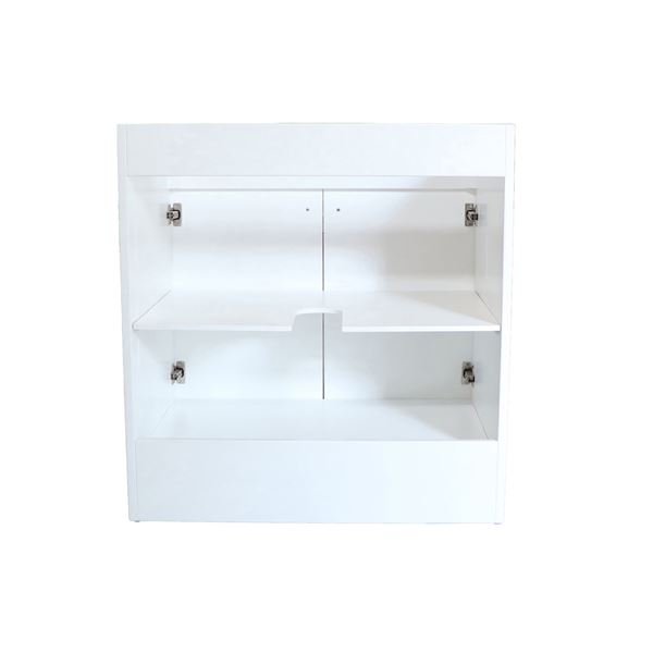 30 in. Single Sink Foldable Vanity Cabinet, White Finish 