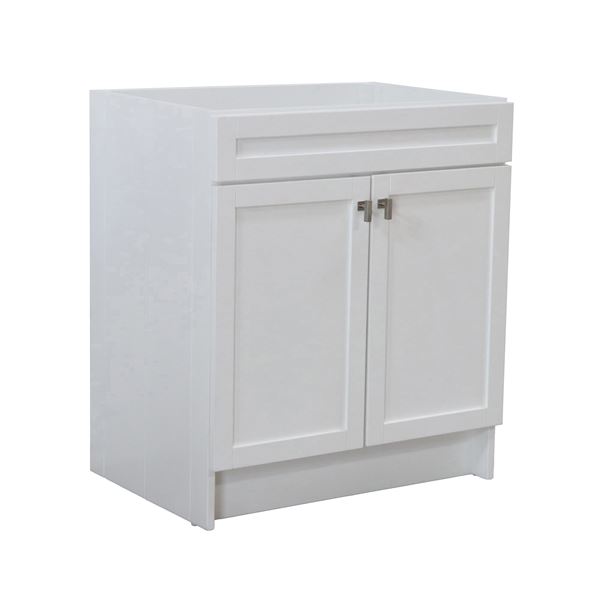30 in. Single Sink Foldable Vanity Cabinet, White Finish 