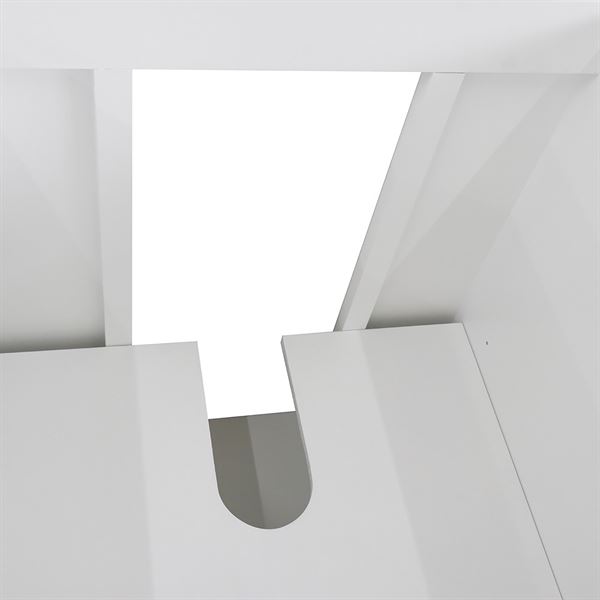 49" Double Vanity in White Finish with White Engineered Stone Top, Rectangle Sinks