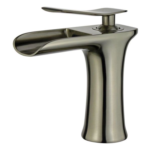 DISCONTINUED : Logrono Single Handle Bathroom Vanity Faucet in Brushed Nickel without Overflow