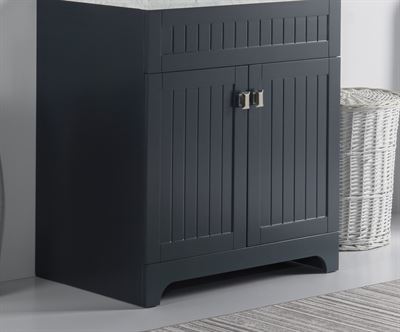 30" Single vanity-dark gray- cabinet only 