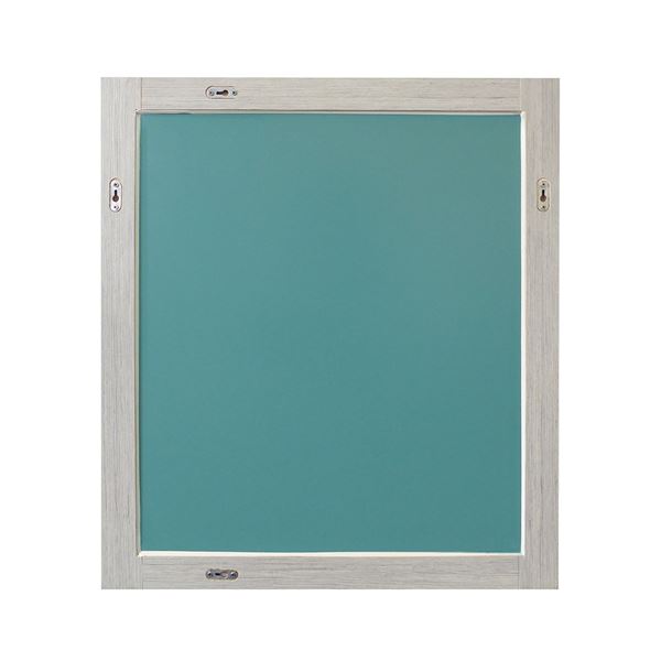 26" Rectangle Wood Frame Mirror in Gray Pine Finish