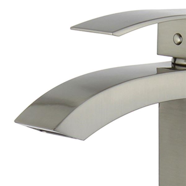 DISCONTINUED : Palma Single Handle Bathroom Vanity Faucet without Overflow in Brushed Nickel