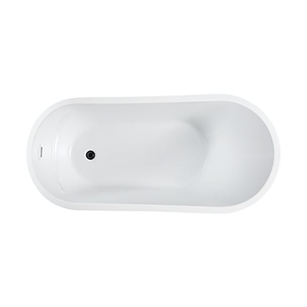 Bari 67 in. Freestanding Bathtub in Glossy White