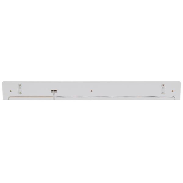 24" White Wireless Charging Shelf and Frameless Mirror Set
