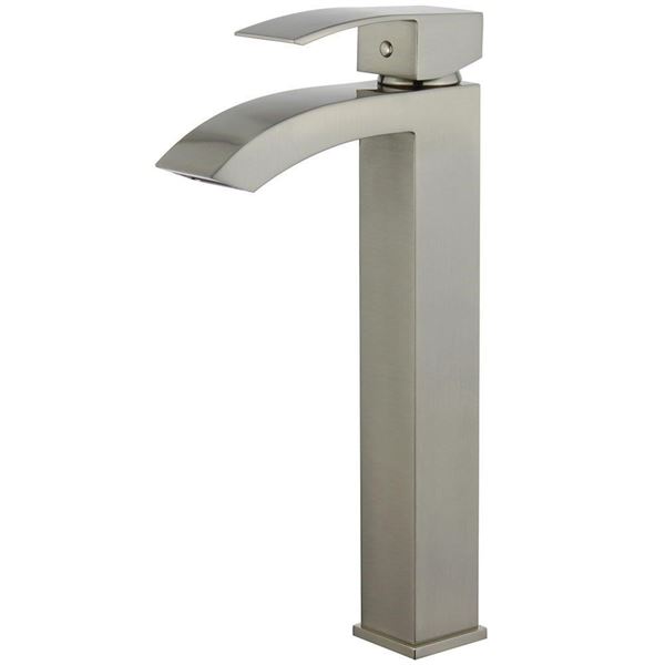 DISCONTINUED : Palma Single Handle Bathroom Vanity Faucet without Overflow in Brushed Nickel