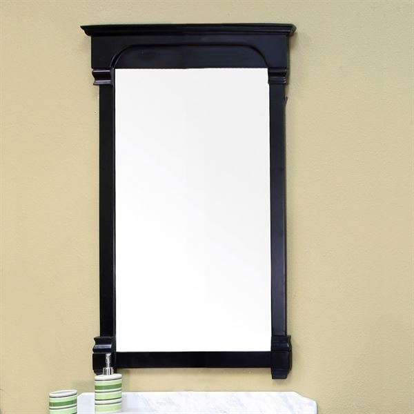 24 in Solid Wood Frame Mirror in Espresso Finish