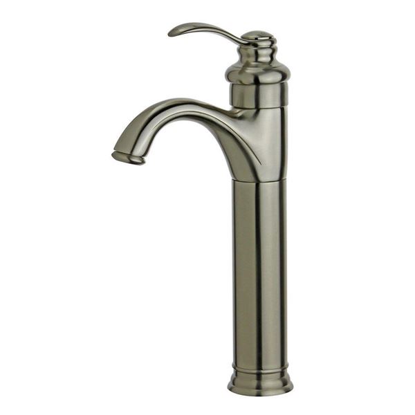 DISCONTINUED : Madrid Single Hole Single Handle Bathroom Faucet without Overflow in Brushed Nickel