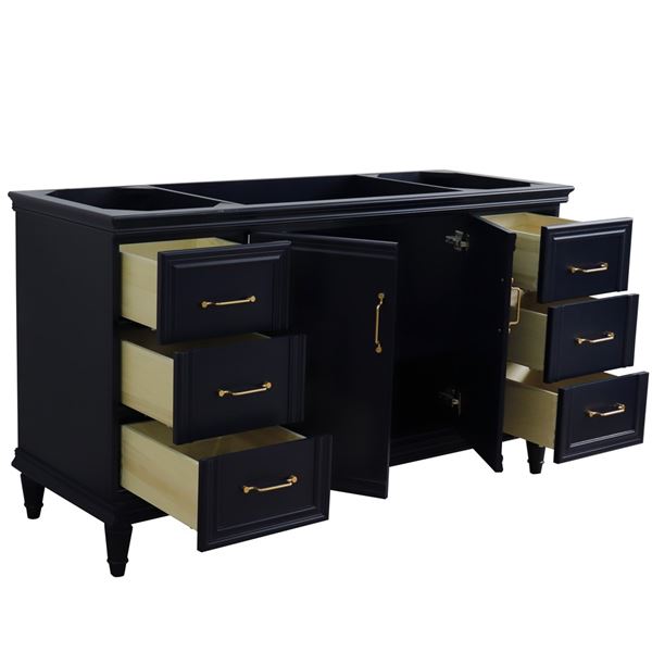 60" Single vanity in Blue finish- cabinet only