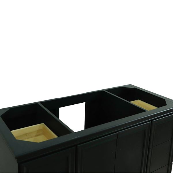 48 in. Single Vanity in Dark Gray- Cabinet Only- Black Handles