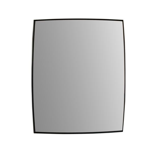 Rectangular Metal Frame Mirror in Matte Black