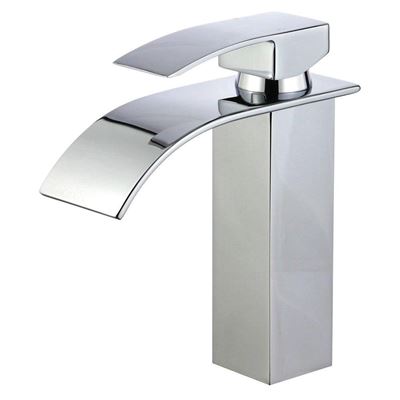 DISCONTINUED : Santiago Single Handle Bathroom Vanity Faucet in Polished Chrome without Overflow