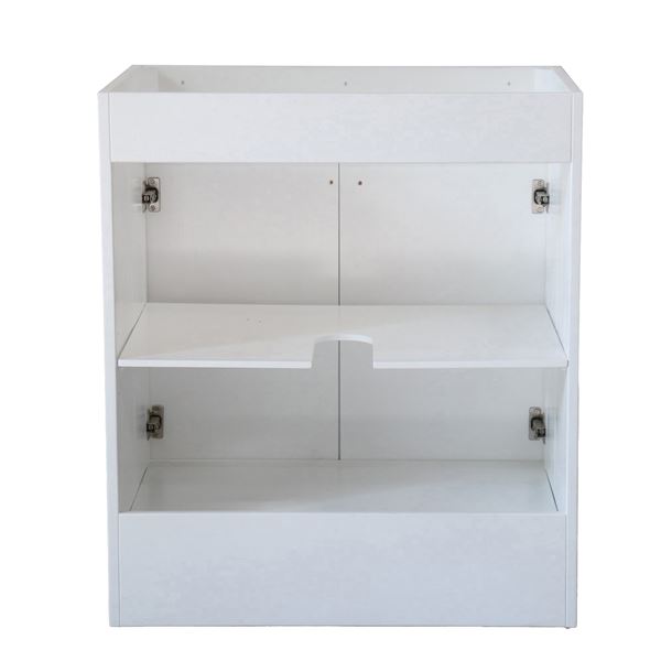 30 in. Single Sink Foldable Vanity Cabinet, White Finish 