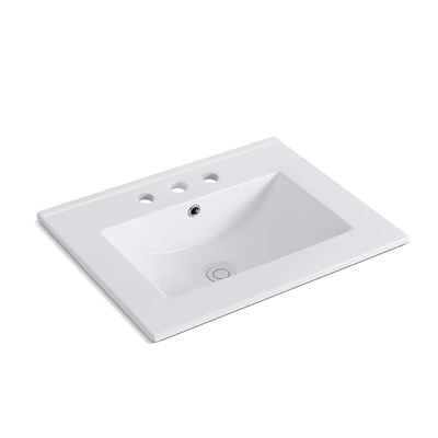 24" Single Ceramic Sink Top with Single Faucet Hole