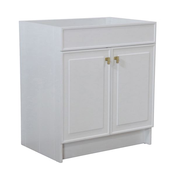 30 in. Single Sink Foldable Vanity Cabinet, White Finish 