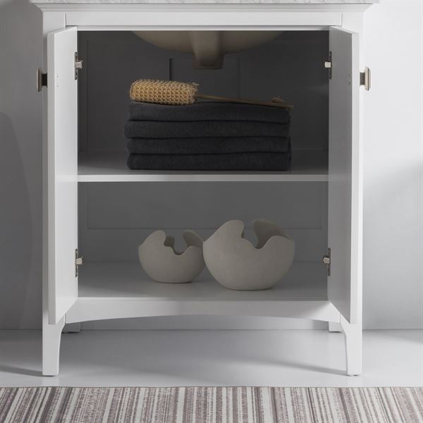30" Single vanity-white-cabinet only