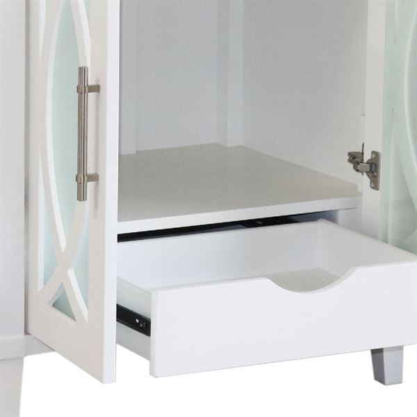30 in Single sink vanity-manufactured wood-white