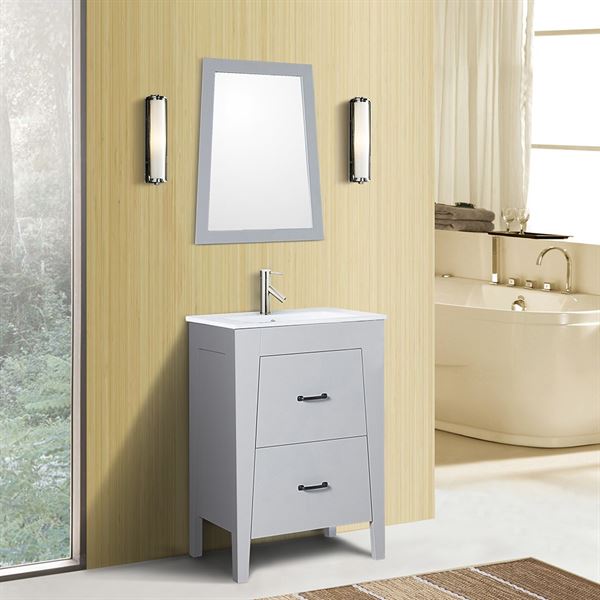 Bathroom Vanities, Light Wood Bathroom Vanity 24