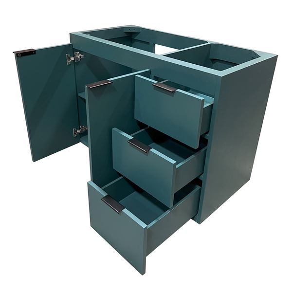 38.5 in. Single Sink Vanity in Hunter Green - Cabinet Only