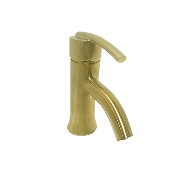 DISCONTINUED : Refina Single Handle Bathroom Vanity Faucet without Overflow in Gold