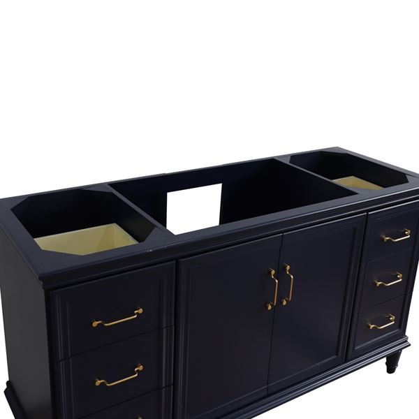 60" Single vanity in Blue finish- cabinet only